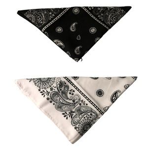 Set of 2 Bandanas (Black and White)